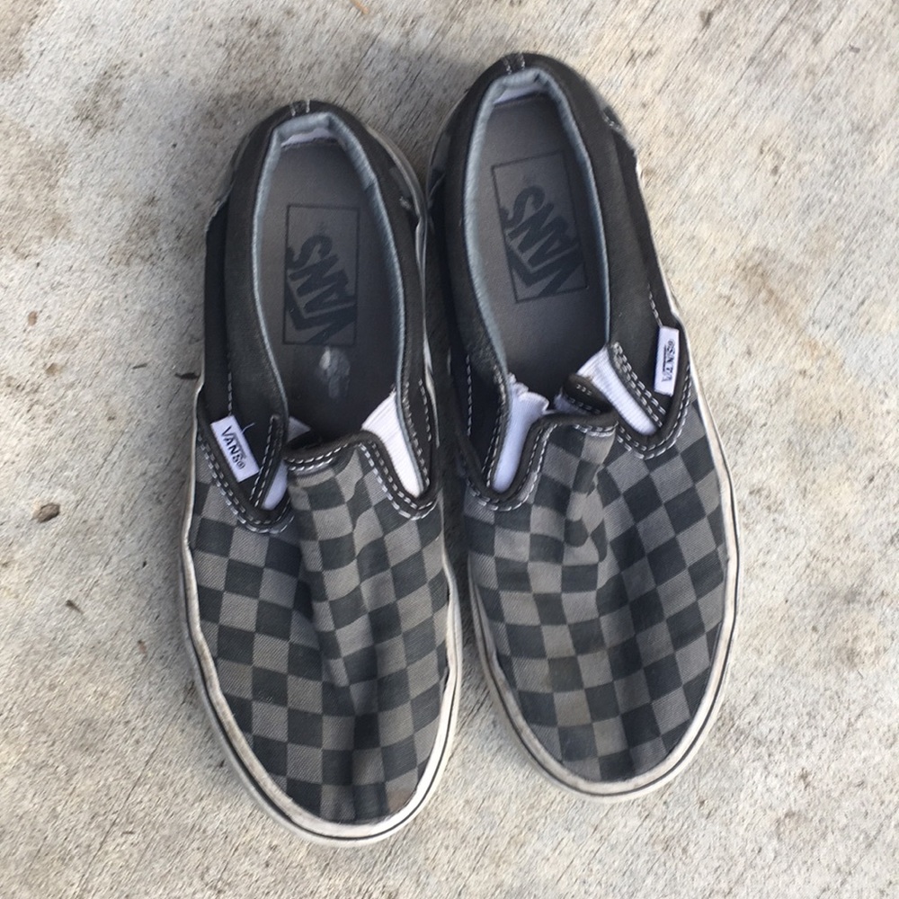 Vans Boys Slip On Checkered Shoes